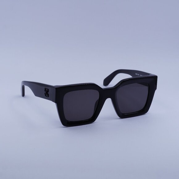Off-White OERI13I JACKSON 1307 Sunglasses Black Square Frame, Grey Lenses - Picture 1 of 10